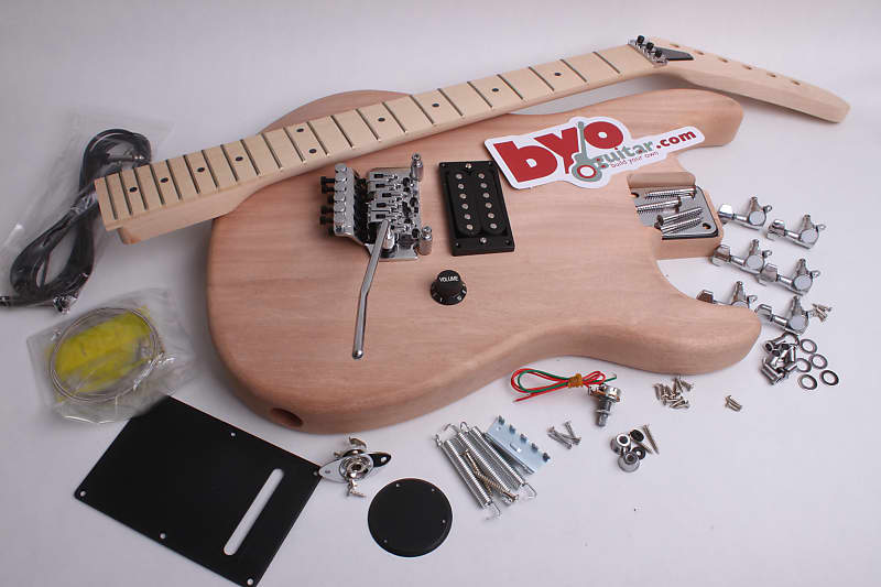 BYOGuitar Lunatic Electric Guitar Kit Unfinished image 1