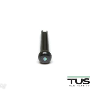 Graph Tech PP-2182-00 TUSQ Traditional Style Bridge Pin Set - Black with 2mm Paua Shell Dot Inlay (set of 6) image 3