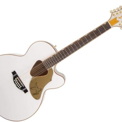 Gretsch G5022CWFE-12 Rancher Falcon 12-String Acoustic-Electric Guitar Laurel with Compensated Synthetic Bone Saddle Fingerboard (Right-Handed, White) image 3