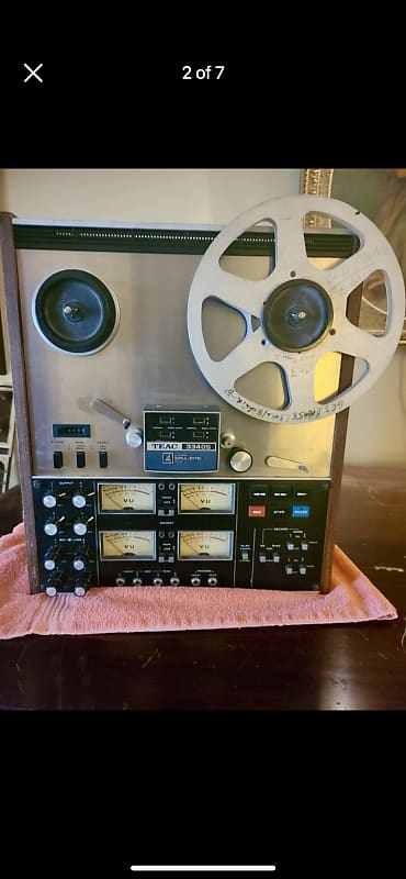 TEAC A-3340S 1/4 4-Track Reel to Reel Tape Recorder 1970s - Silver