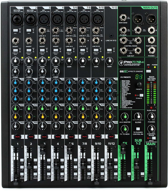 Mackie ProFX12v3 12-channel Mixer with USB and Effects (ProFX12v3d3) image 1