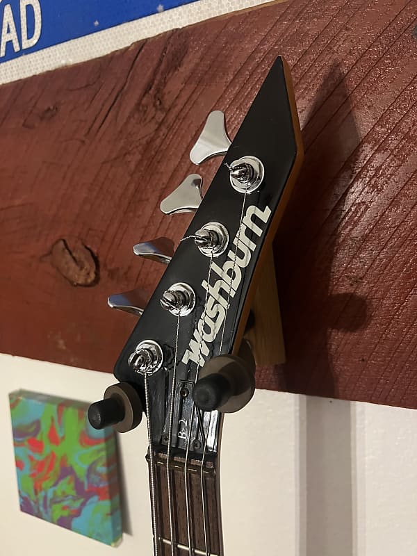 Washburn B-2 MIJ 1980's Bass w/ OHSC - Gloss Black | Reverb