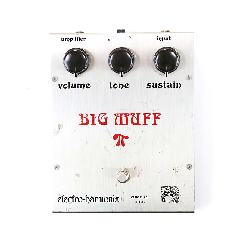 1975 Electro-Harmonix EH Big Muff Pi Ram’s Head 3003 V2 Red Logo NPN 2N5088  Silicon Transistors Overdrive Distortion Fuzz Effects Pedal Rare Vintage