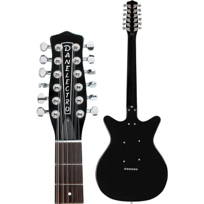 Danelectro Vintage 12-String 12SDC-Blk Black Electric Guitar *Free Shipping in the US* image 2