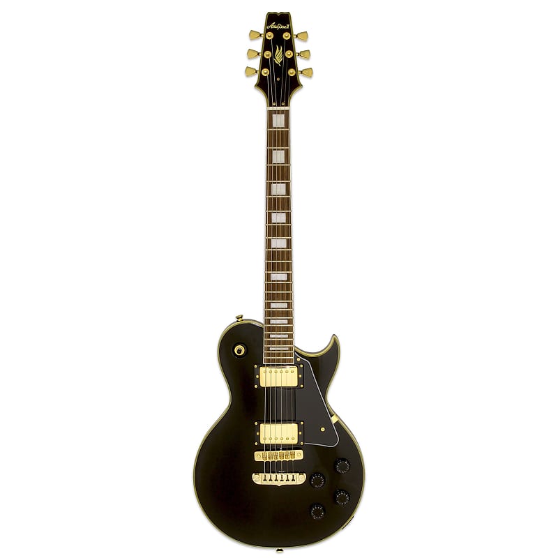 Aria Pro II Electric Guitar Aged Black image 1