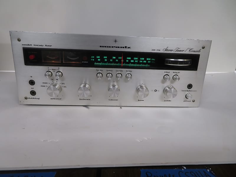 Marantz Model Twenty Four Preamp w tuner early 1970&#039;s - silver faceplate  			