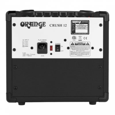 Orange Amps Crush 12 Combo Guitar Amplifier 12W 1-Ch 1x6" BLACK w/ Overdrive image 4