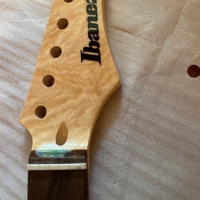 Genuine Ibanez CMM1  new replacement  22 fret Chris Miller Signature  flame maple guitar neck image 1