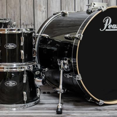 Pearl Vision Birch Black Sparkle Inc Hardware | Reverb