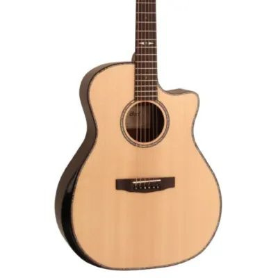 Cort GAPFBEVELNAT Grand Regal Acoustic Cutaway Guitar. Natural Glossy Arm Bevel image 2
