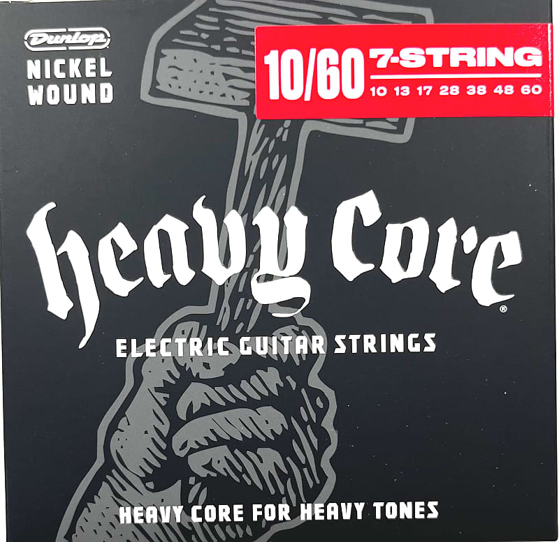 Dunlop Guitar Strings  Electric  Heavy Core  7 string guitar  10-60 image 1