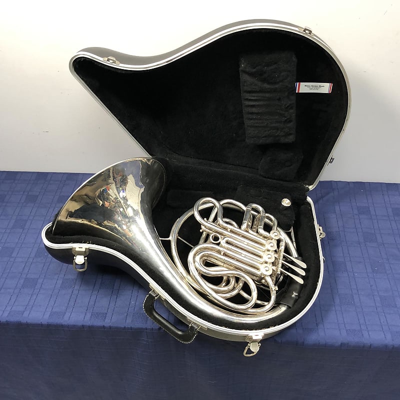 Conn 6D 1963 Silver Intermediate Double French Horn Made in Reverb