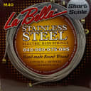 La Bella M Series Stainless Steel 4 String Set - M40-S Short Scale .040-.060-.075-.095