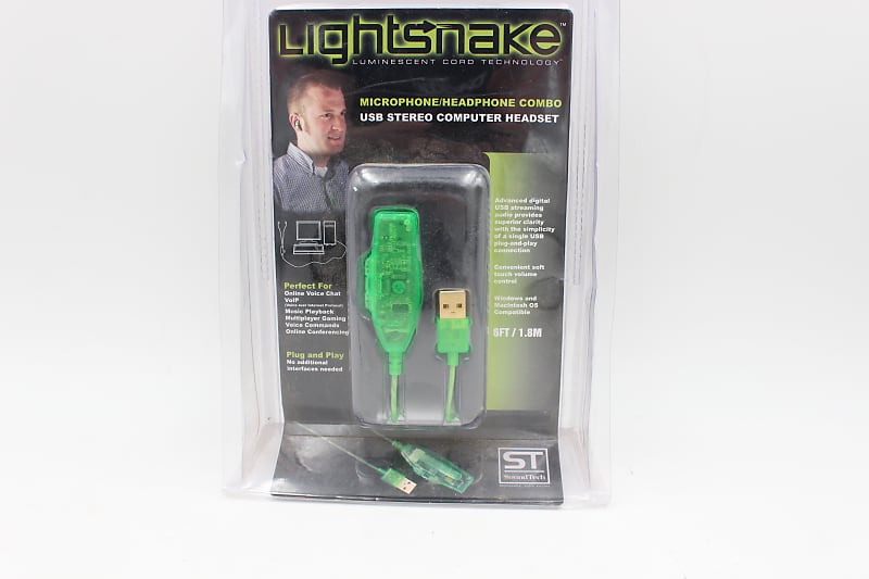 Lightsnake USB Microphone/Headphone Combo Reverb UK