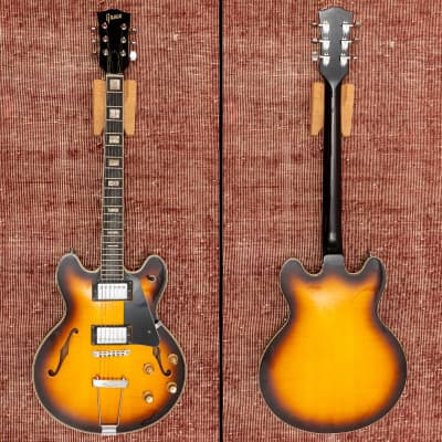 🎸 1970's Greco SA-500 (ES-390) Hollow Body Guitar MIJ - Brown Vintage Sunburst image 2