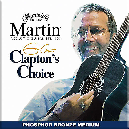 Martin MEC13 Claptons Choice Phosphor Bronze Acoustic Guitar Strings Medium image 1