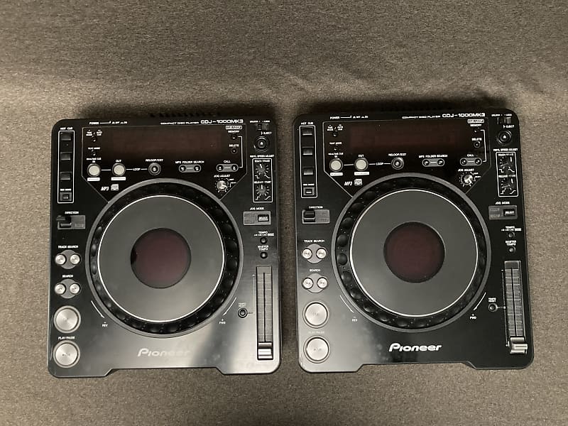 Set of two Pioneer CDJ 1000 Mk3's w/ ATA Cases. Clean!