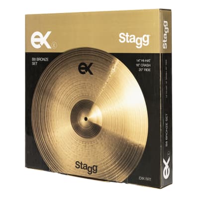Cymbal Set B8 Bronze Stagg EX With FREE Cymbal Bag EXK SET image 2