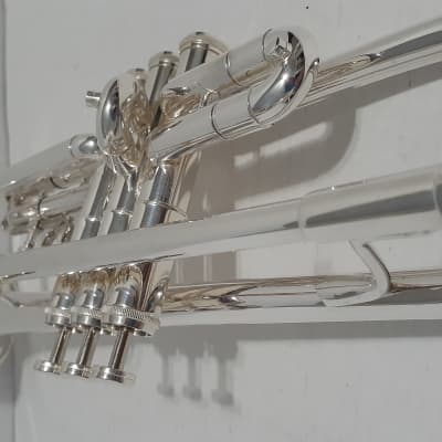 Getzen Eterna Severinsen Model Silver Bb Trumpet, Bach3C,  and  case 1964-1967 Silver Plate image 5