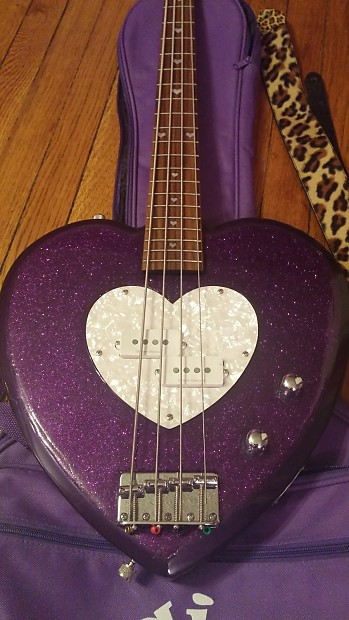 Rare Daisy Rock Heartbreaker Purple Sparkle short scale bass