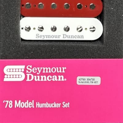 Seymour Duncan '78 Model Humbucker Set Red/White Zebra Trembucker Set - Bridge & Neck - Factory Cosmetic 2nds image 1