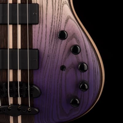 Mayones Viking 4 String Bass Guitar Dirty Ash Purple Horizon image 9