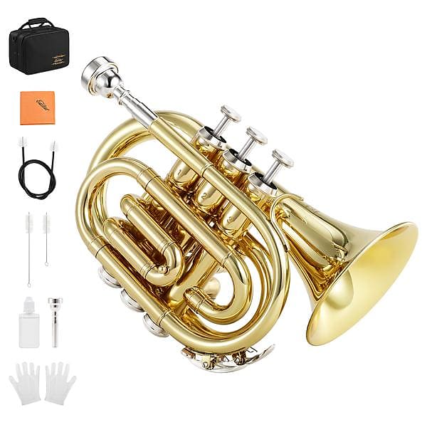Standard Pocket Trumpet Bb Full Kit With Case & Accessories Bundle image 1