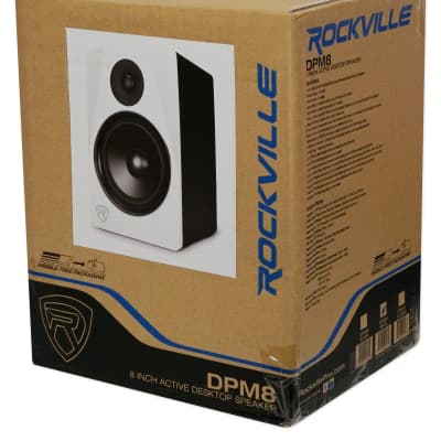 (2) Rockville DPM8W 8" 300W Powered Studio Monitor Speakers+Adjustable Stands image 13