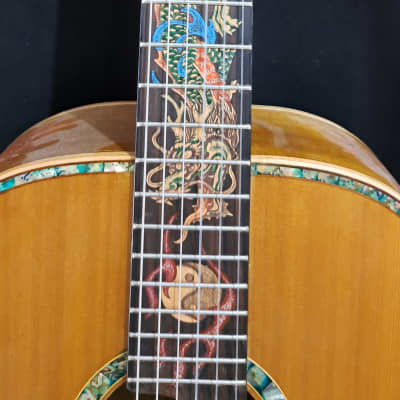 Blueberry Classical Nylon String  Guitar Handmade and Hand Carved image 6