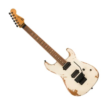 Charvel ProMod Relic San Dimas Style 1 HH FR PF Pau Ferro Electric Guitar (Weatherd White) image 3