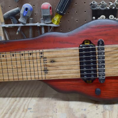Left Handed - 8-String - Cherry Red Burst - Lap Steel Guitar - Satin Relic Finish - USA Made - C13th Tuning image 4