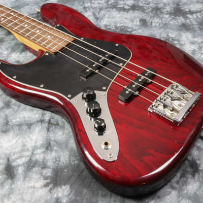 USA Schecter Custom Shop Traditional J-Bass 1998 Transparent Crimson Red Trans Red Left Handed Bass image 7