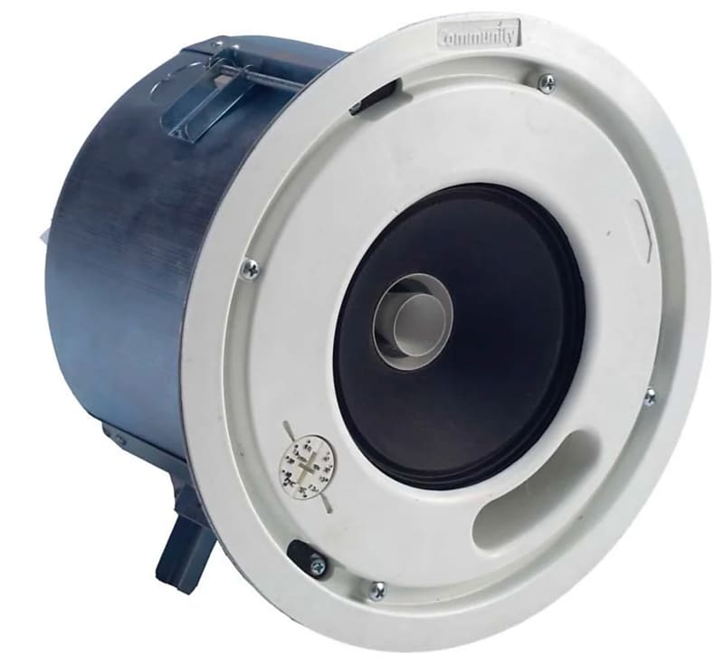 Community D5 - White Ceiling Speaker Coaxial 8Ω, 70 Volt with Bracket for Installation image 1