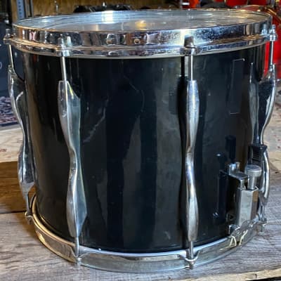 Rose Morris  Made in England 11.5x14" Marching Snare Drum / Black Wrap/ Fair Condition image 6