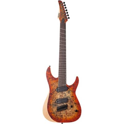 Schecter Guitar Research Reaper-7 MS 7-String Multiscale Electric Guitar Infernoburst 1511 for sale