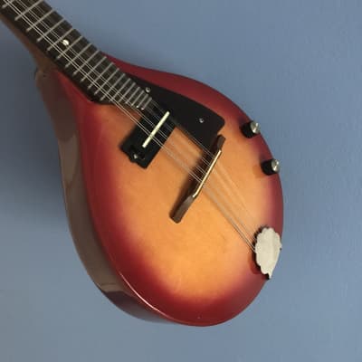 1960s Eko Electric Mandolin  - Cherry Sunburst - Original Bag - VERY Nice image 1
