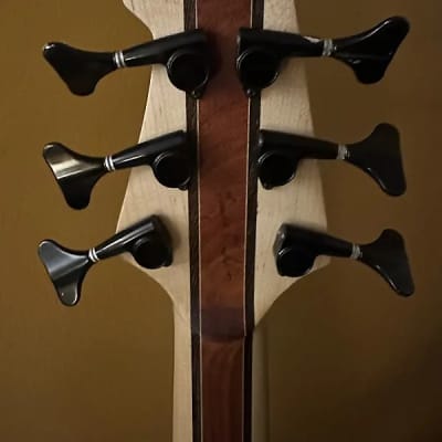 Muckelroy HMC Fretless 6 String 2014 - Buckeye Burl image 3