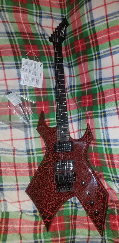 2022 B.C. Rich Stranger Things Eddie Replica & Inspired Warlock Guitar Ltd  Ed Red Krackle