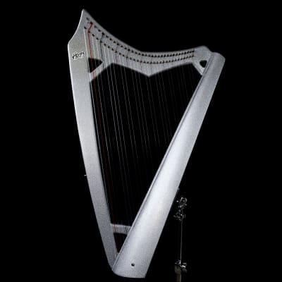 USED - 33 String Athena Harpy - Electric-Acoustic Harp - Silver image 1