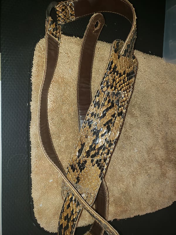 Rattlesnake Guitar strap Vintage Snakeskin Reverb
