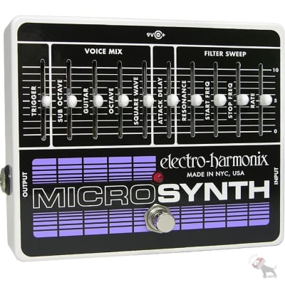 Electro-Harmonix Micro Synth Analog Guitar Synthesizer Pedal | Reverb