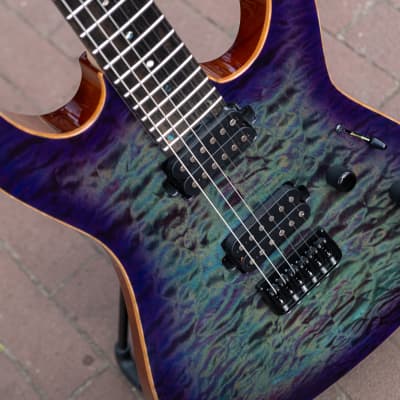 ESP USA M-II Hardtail QM in Purple Haze Sunburst image 4
