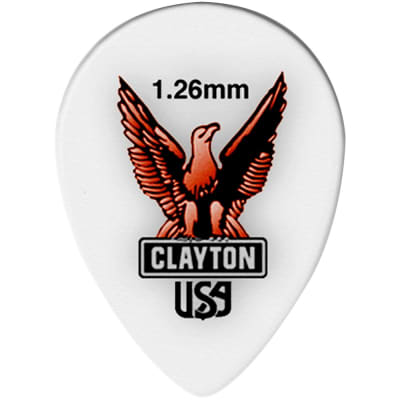 Clayton Acetal Small Teardrop Guitar Picks 1.26 mm 1 Dozen for sale