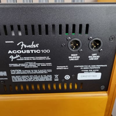 Fender Acoustic 100 2-Channel 100-Watt 1x8" Acoustic Guitar Amp image 12