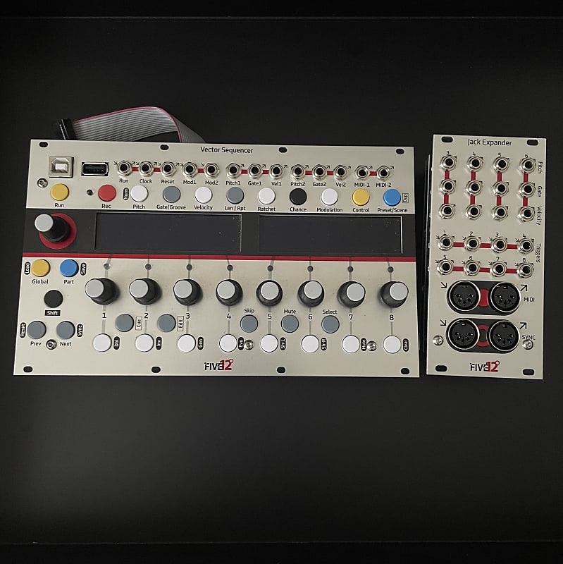Five12 Vector Sequencer + Jack Expander Silver Reverb