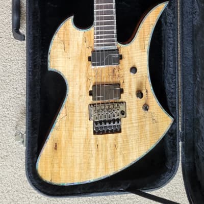 B.C. Rich Mockingbird Extreme Exotic Floyd Rose Electric Guitar, Spalted Maple, New Hard Shell Case image 2