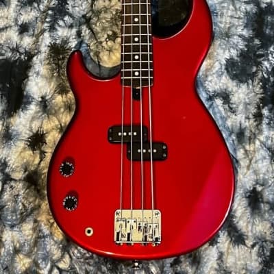 Left-Handed 1998 Yamaha BB300 w/reverse P bass pickup - Candy Apple Red image 3