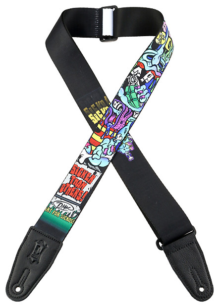 Levys 2" Art for Sickos Sublimation Printed Guitar Strap image 1
