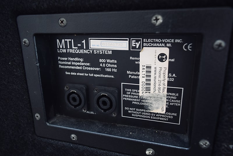 EV Electro Voice, (pair of speakers) MTL-1 dual 18