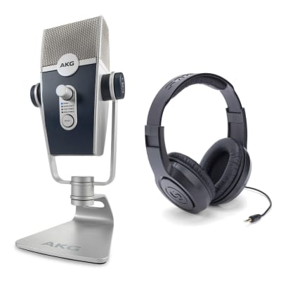 AKG Lyra USB Microphone Bundle with Samson SR350 Headphones image 1